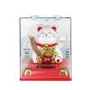 Y Solar Fortune Cat Waving Hand Ornament: Light-Powered Decor for Car, Living Room, or Office Desk