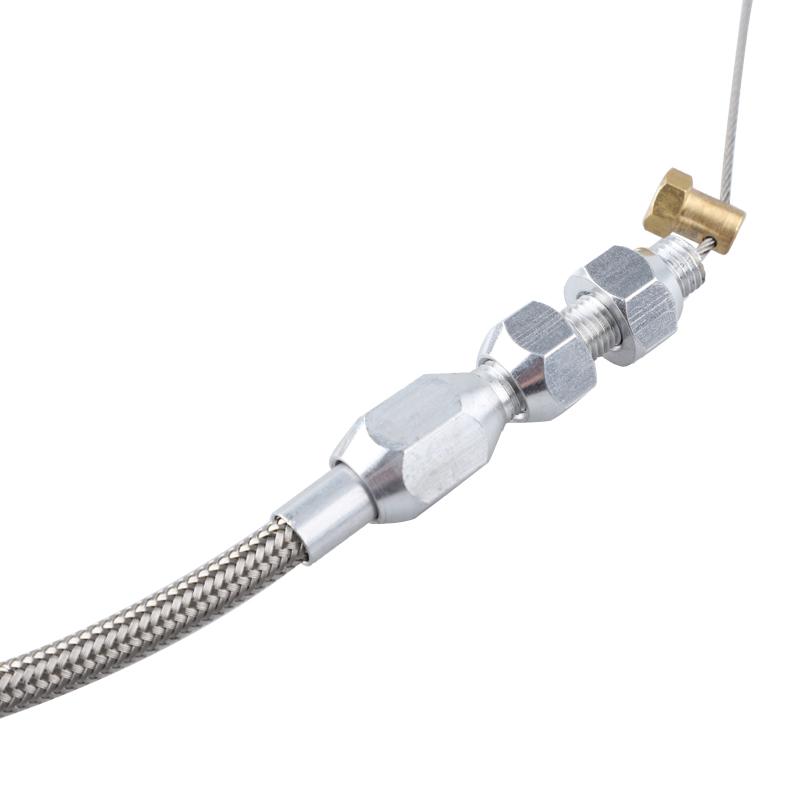 36" Throttle Gas Cable Kit Stainless Steel Braided For 97-07 Chevrolet/Chevy LS1 Engine 4.8L 5.3L 5.7L 6.0L Silver
