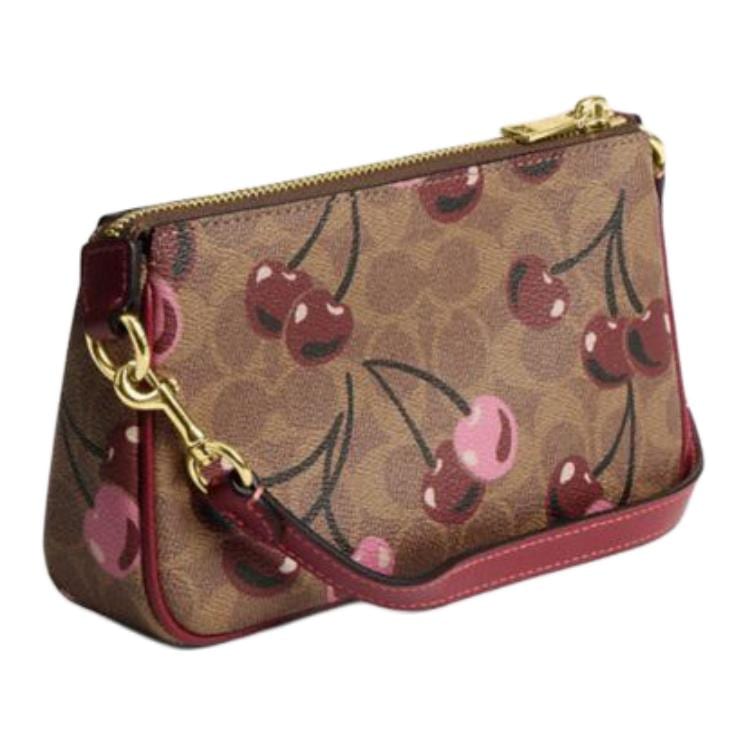 Coach Nolita Artificial Leather Handbag Small Women's Brown Yellow CZ011-IMTAM