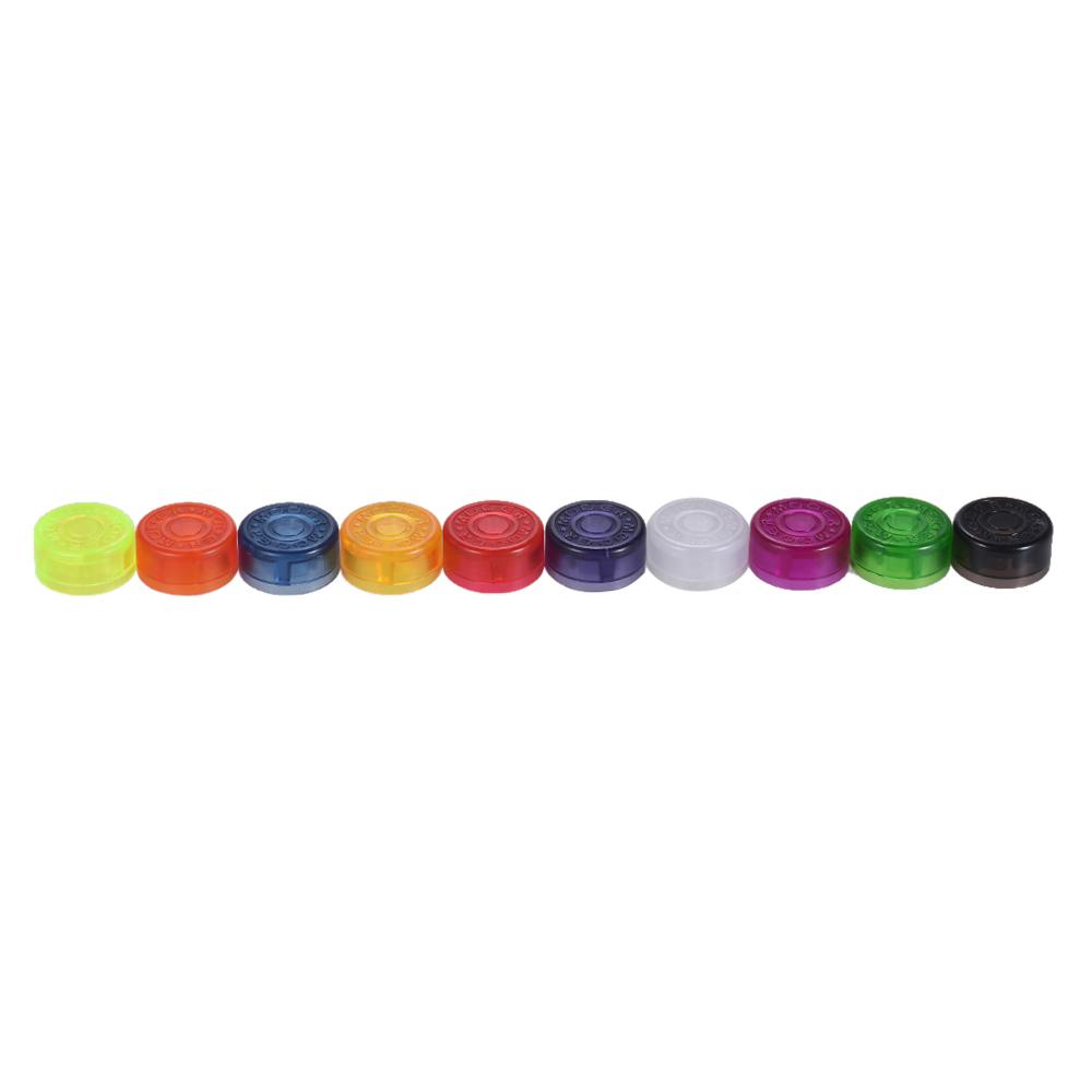 10pcs Footswitch Topper Protector Colorful Plastic Bumpers for Guitar Effect Pedal(Random Color Delivery)