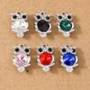 10pcs Cute Animal Charms Crystal Owl Pendants for Jewelry Making DIY Necklace Earrings Bracelet Accessories Supplies