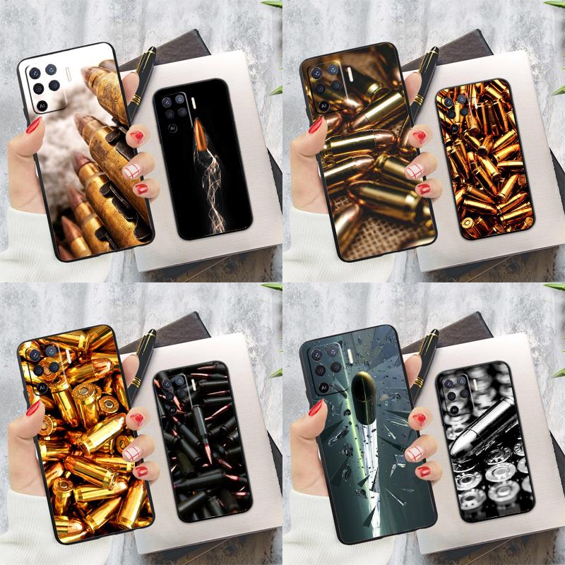 Military Gun Bullets Collage Phone Case For Oppo A96 A76 A16 A74 A53 A54 A94 A15 A17 A52 A72 A57S A58 A78 A98 A79 Cover