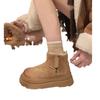 Snøstøvler dame vinter fløyel fortykket tykksålet sklisikre snø bomullsstøvler varme korte støvler