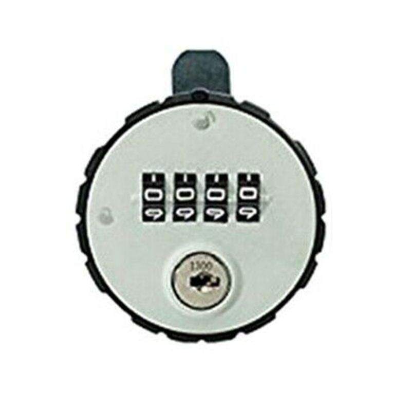 Round Padlock 4 Digital Combination Cabinet Lock with for Key for Drawer Cab