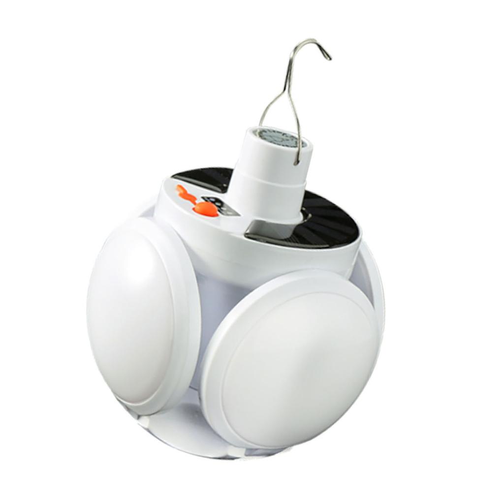 Solar Camping Light High Brightness Energy Saving Portable Outdoor LED Lamp with Hook for Fishing Emergency