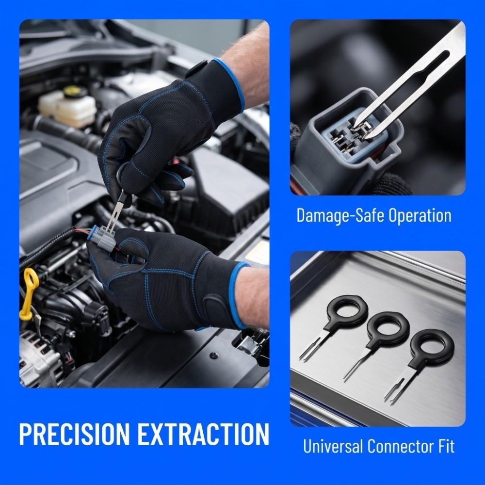 3PCS Anti-Rust Terminal Pin Release Tool Wire Connector Puller  Wiring Terminal Replacement Service