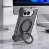 Anti Fingerprint Hard PC Case Magnetic Folding Phone for IPhoneDuo, Hands Free Viewing with 360 Degree Non Slip Matte Finish Rotating Ring Stand,
