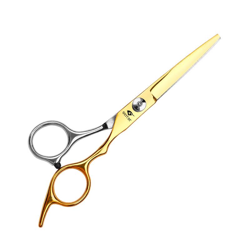 Integrated Gold Silver Stainless Steel Professional Hair Cutting and Thinning Scissors for Salons
