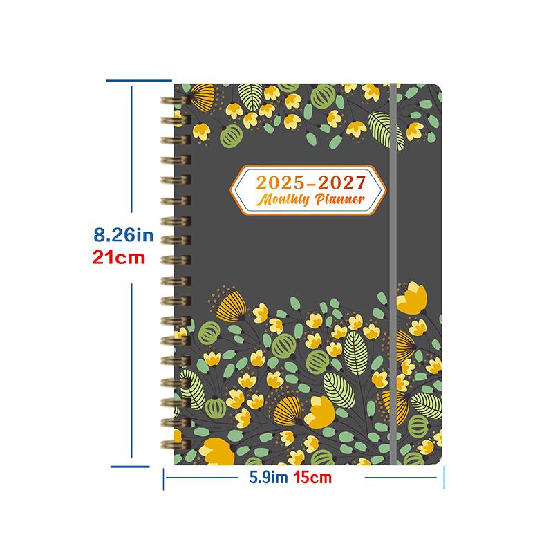 2025-2027 Monatsplaner Notizbuch Schreibwaren Campus Geschenke Agenda Journal Schulanfang Bürobedarf Notizblock Zubehör