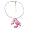 Collana Trendy con Ciondolo Granchio Multicolore Catena Clavicola in Lega Multicolore Gioiello Statement Per Uso Quotidiano