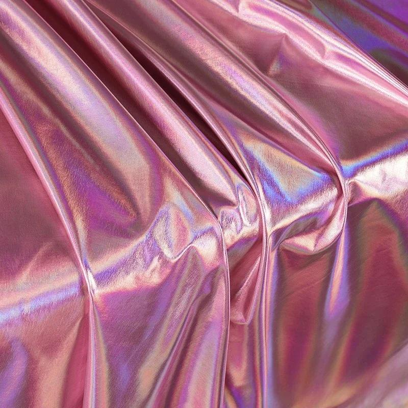 

100x150 см високоеластична глянцева спандекс еластична бронзова тканина для весільного декору сценічного одягу 100x150cm