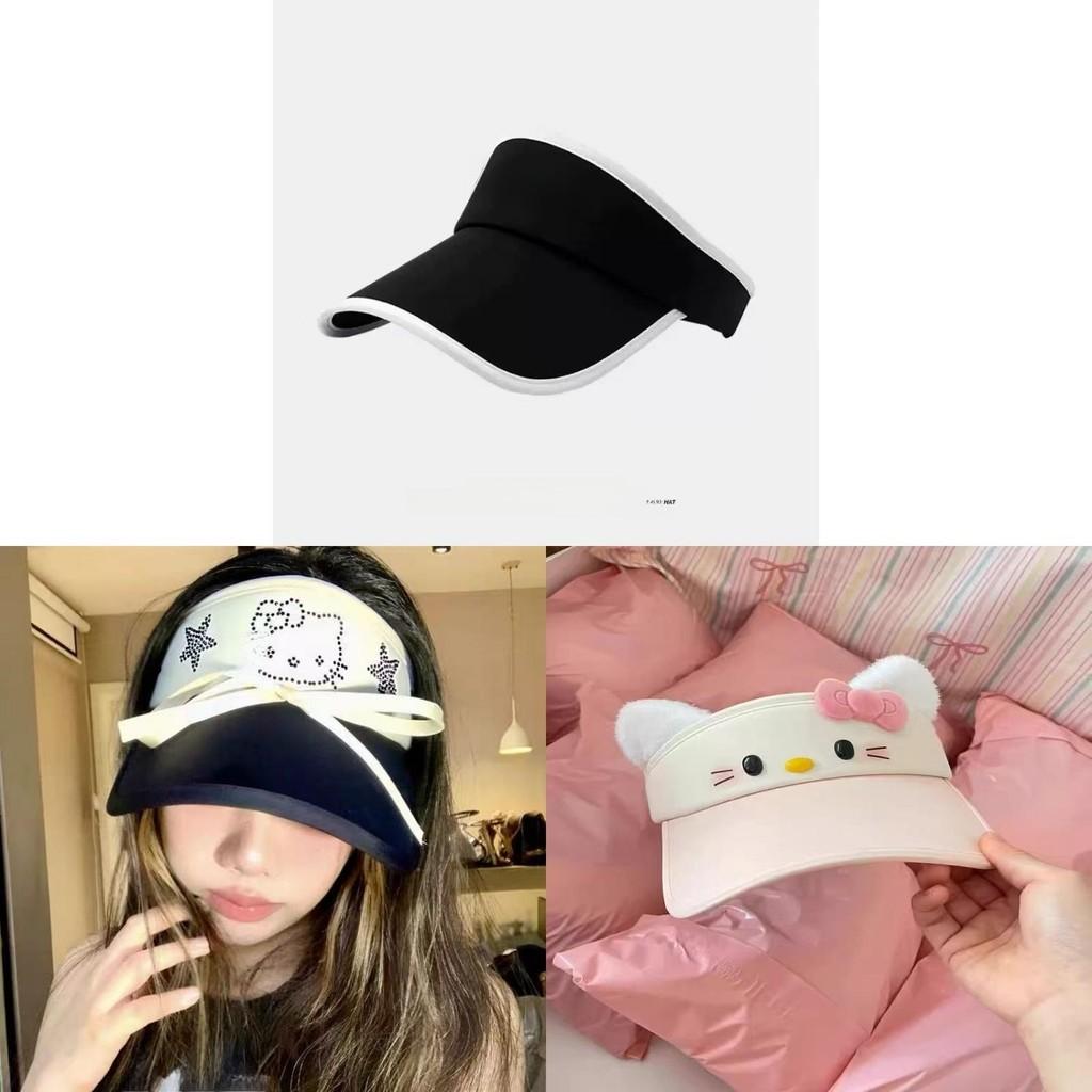Hellokitty Sun Protection Hat With Wide Brim For Girls Summer Sunshade Cap