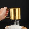 Stainless Steel Flour Sieve Cup Powder Sieve Mesh Kitchen Gadget For Cakes Hand-Screened Sugar Mesh Sieve Baking Sieve