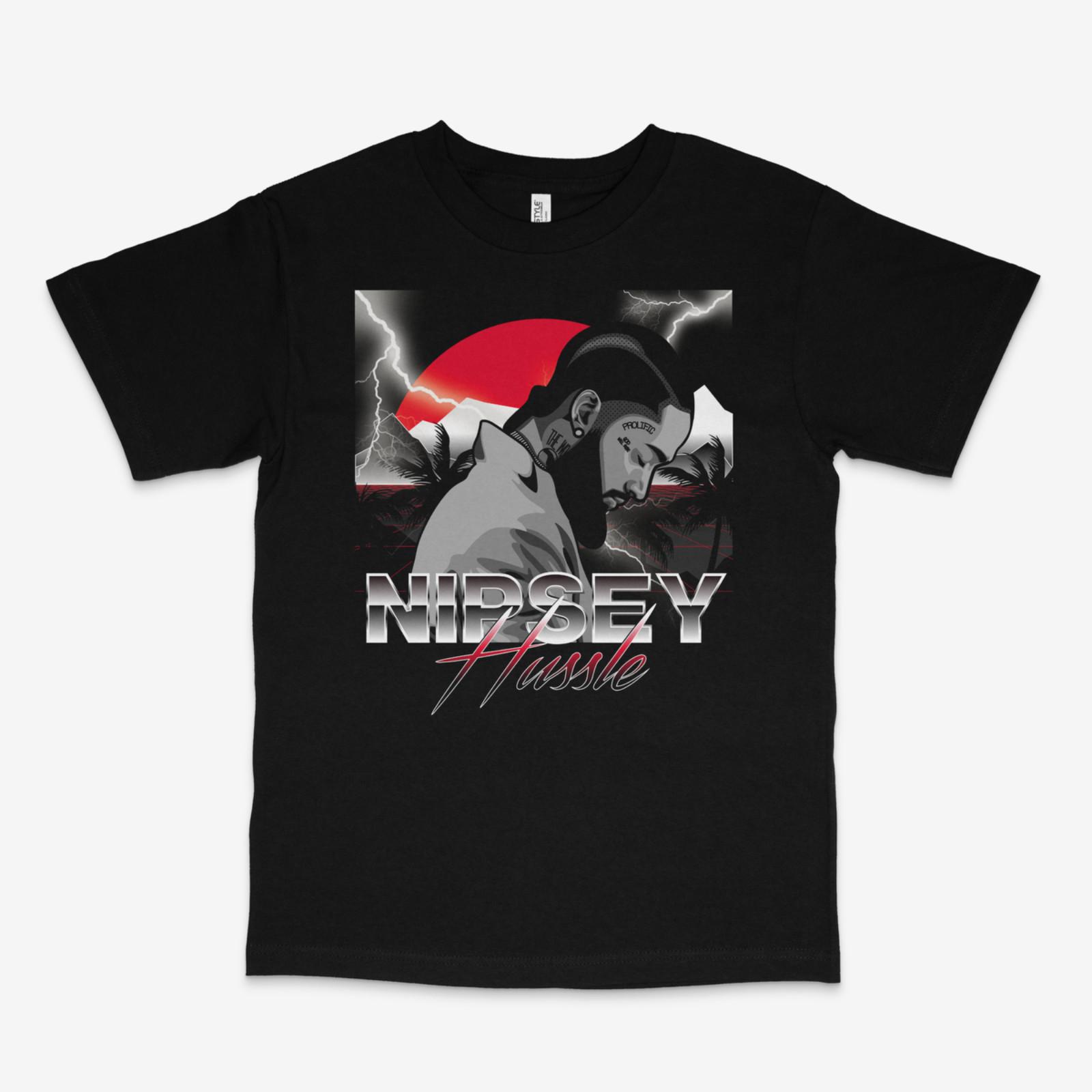 Hussel Fire Red 3s Black Tee S разноцветный