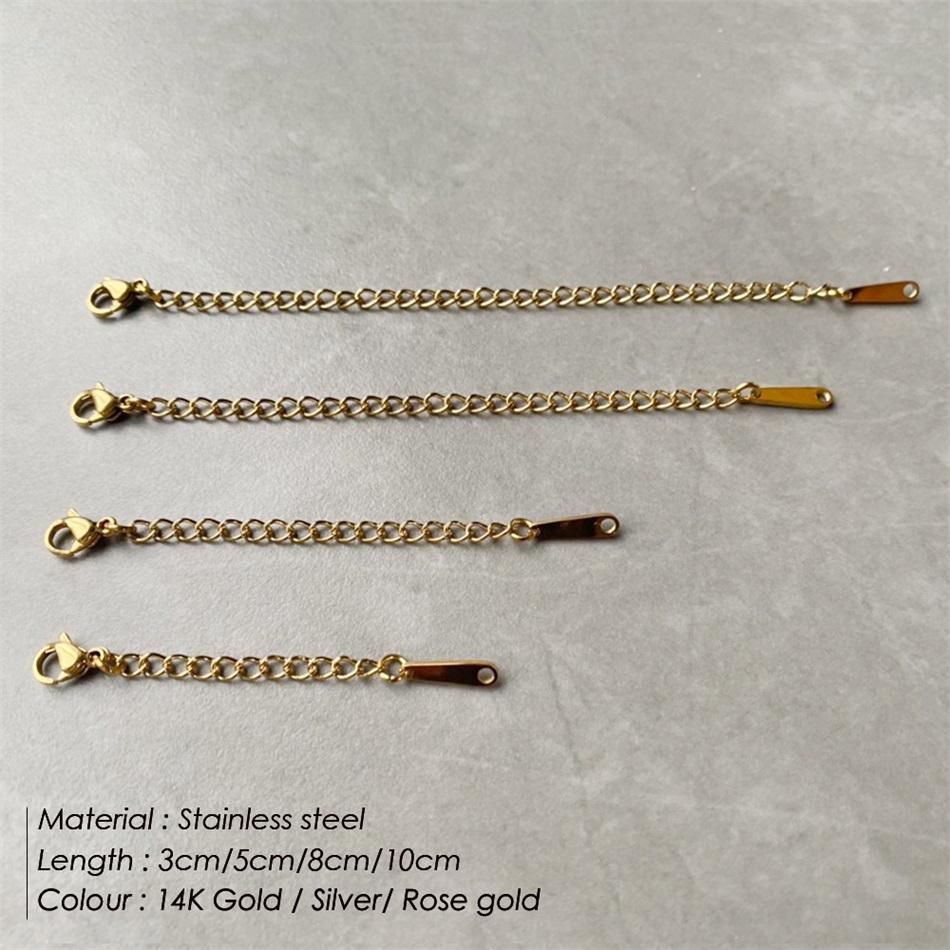 EManco HOT Stainless Steel Extender Chain Lobster Clasps Tags Connector DIY Jewelry Making Findings Bracelet Necklace Anklet