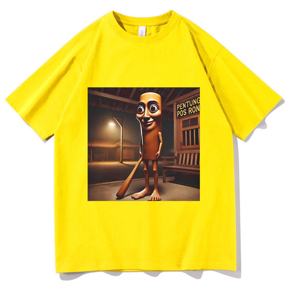 Tung Tung Tung Sahur Funny Baseball Bat Mugshot Tshirt Male Aesthetic Streetwear Men Women Casual Humor Short Sleeve T Shirts