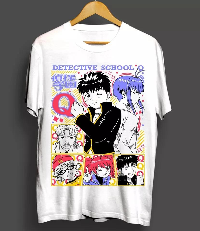 Detective School Q TShirt Funny Mom Girl Anime Kawaii Waifu Shirt Tee White S