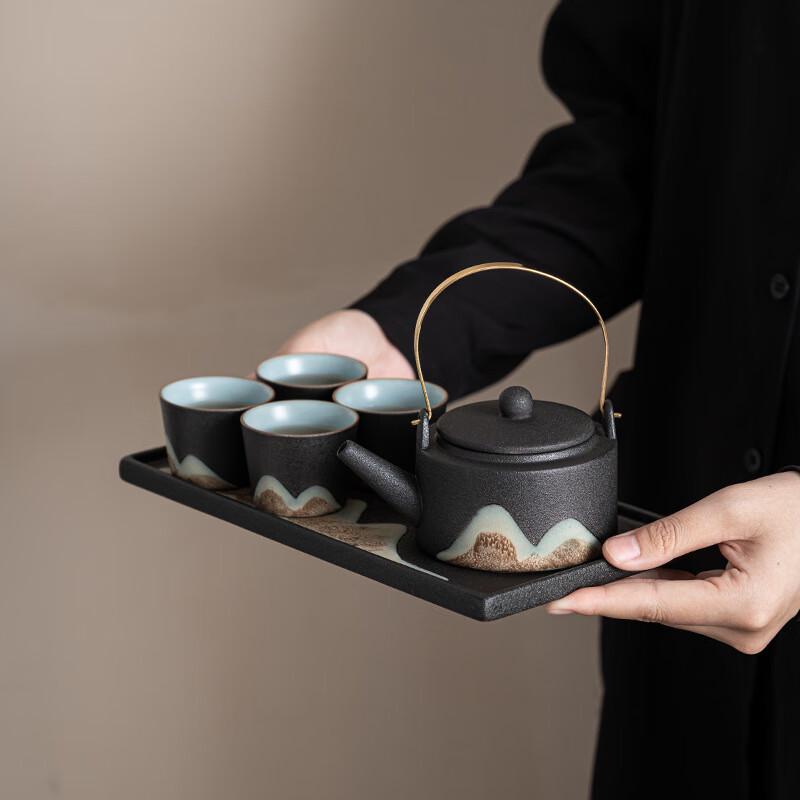 Japanese Style Qianli Jiangshan Ceramic Tea Set