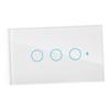 WiFi Touch Screen Switch Single Circle for Alexa for Google 3?Way AC  (White )