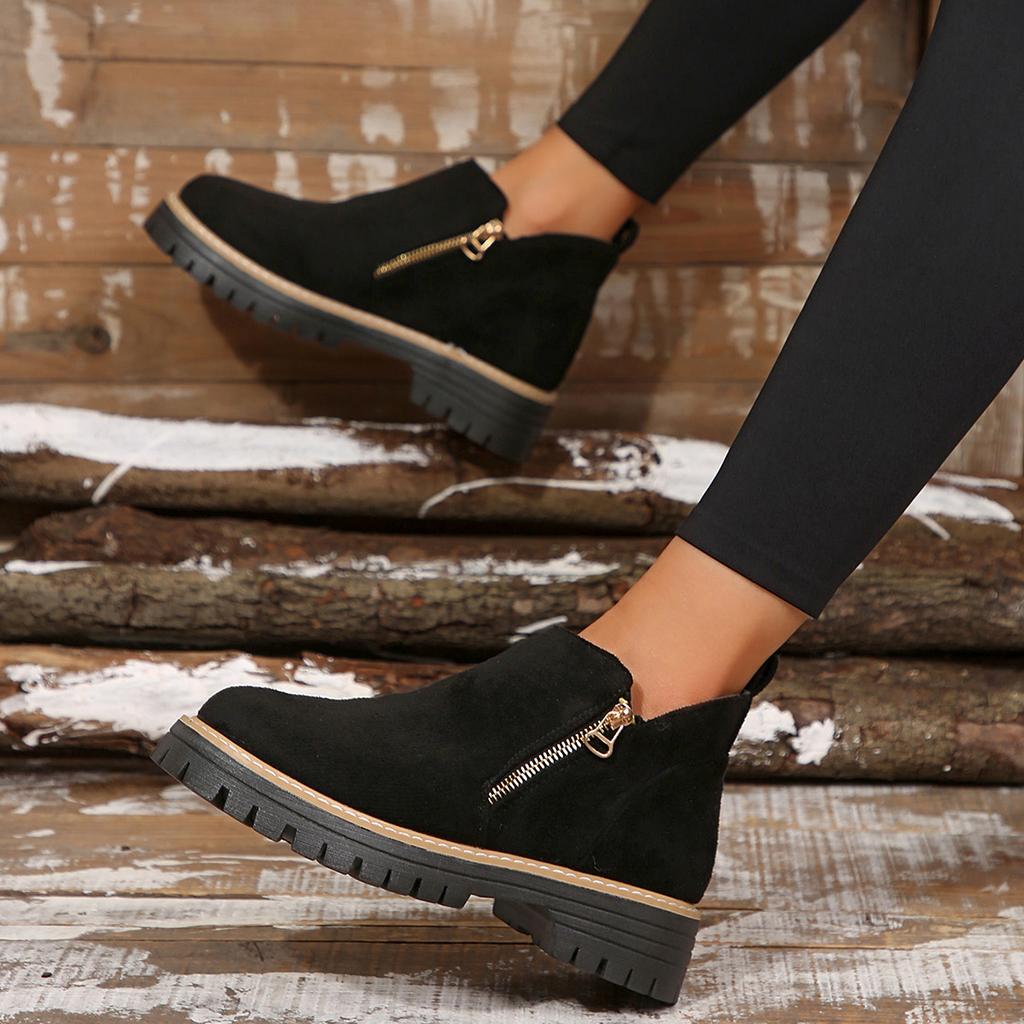 Women Shoes Casual Black Sleeve Boots Outdoor High Top Wedding Shoes Fashion Women Ankle Boots New Leather Women Chelsea Boots