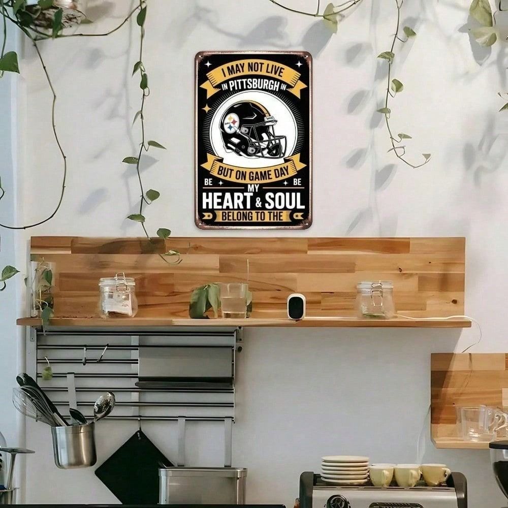 Metal Poster Pittsburgh Steelers Vintage Bar Gift