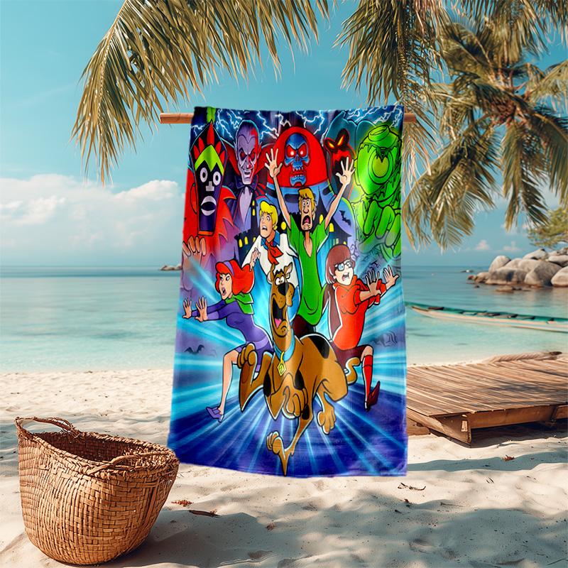 Halloween fantasy comedy adventure cartoon movie Scooby-Doo towel outdoor camping vacation swimming beach towel outdoor absorbent bath towel Y16