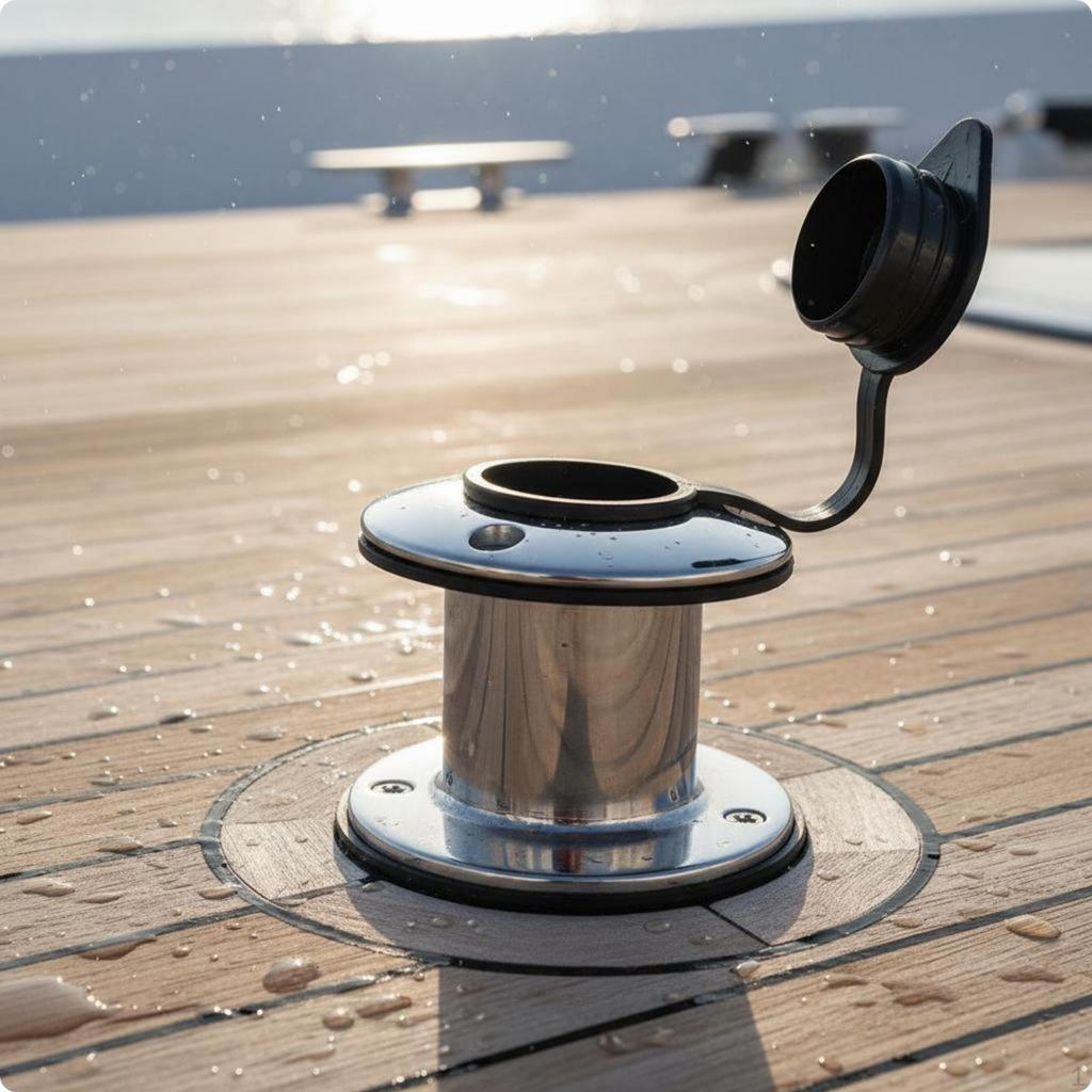 Stainless Steel Rod Holder 50 Mm Size Boat Rust Resistant for Anglers, Yacht
