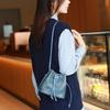 1Pcs New PU Leather Drawstring Bucket Bag Casual Urban Minimalist Style Shoulder Bag Small Crossbody Bag for Women