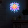 Nachtleuchtfarben Die blühende Lotusblume im Wohnzimmer, Esszimmer, Heimdekoration, Hintergrundwand, Wandaufkleber