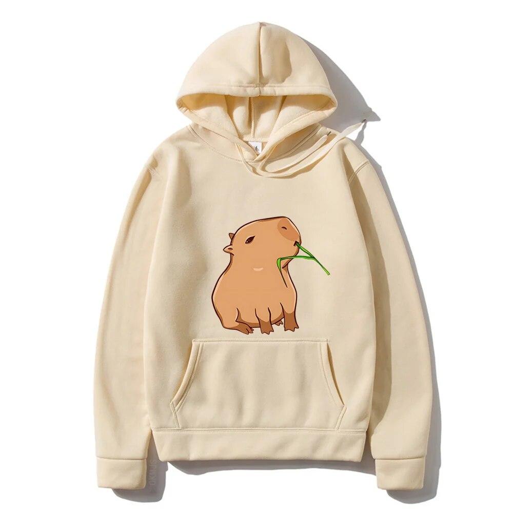Funny Capybara Print Unisex's Hoodies Kawaii Cartoon Tops Sweatshirt for Girls Unisex Fashion Harajuku Graphic Hooded Pullovers
