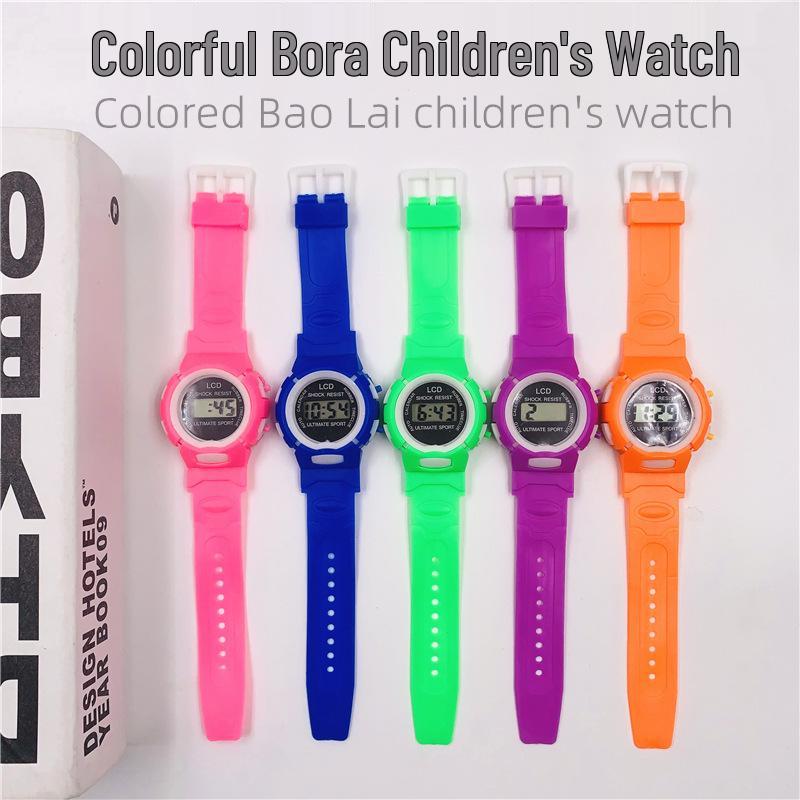 Kids' Cartoon Multi-color Electronic Watch - Unisex Gift for Students