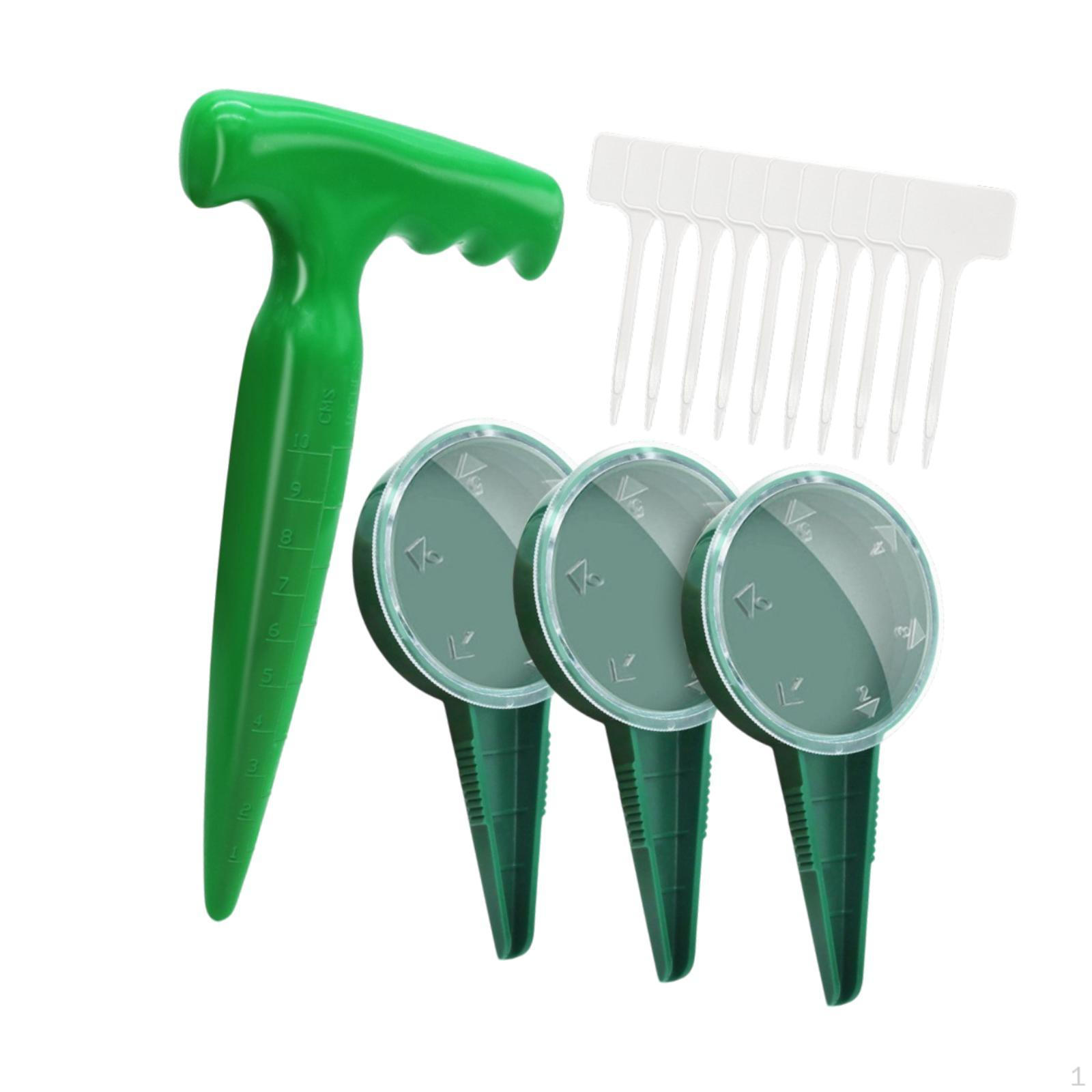 

Adjustable Seed Dispenser Kit for Easy Planting with Sow Dibbler Included Set With 3pcs Seeder