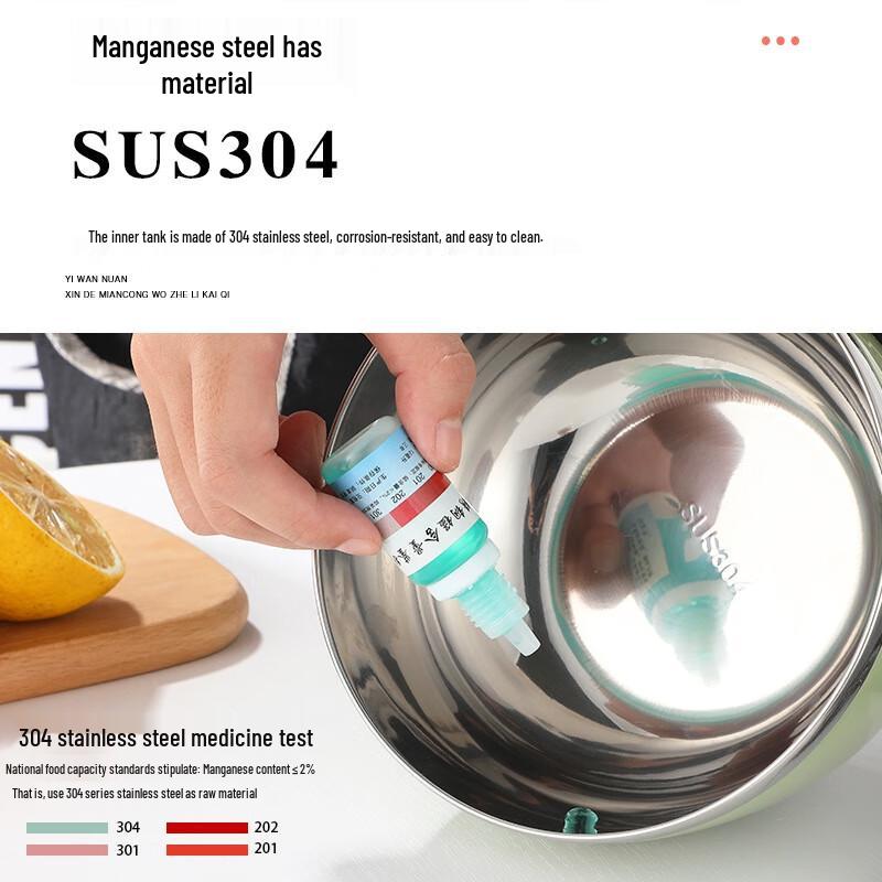 304 Stainless Steel Instant Noodle Bowl with Lid and Handle