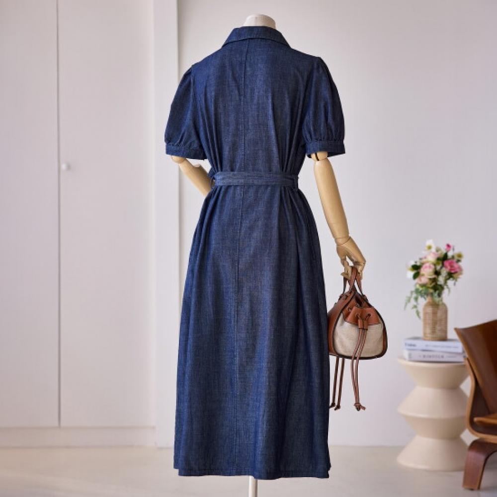 Customable Short Sleeve Denim Dress T2504op606b