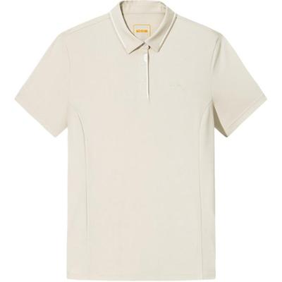 Training Series Sports Casual Simple Solid Color Pullover Short Sleeve Polo Shirt Women Polo Shirts Mushroom-Gray 162527126-2