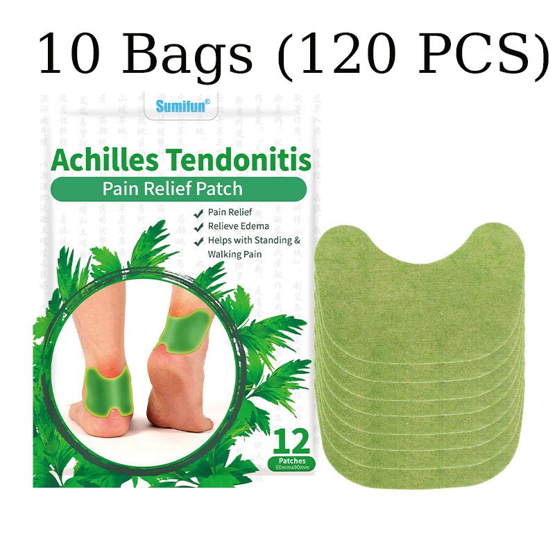 Sumifun 12/60/120 Pcs Wormwood Heel Foot Patches Mugwort Achilles Tendon Care Plaster Sports Injury Heel Mild Ingredients Deep Penetration Skin