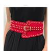 Fashion Rivet Waist Seal Waist, Retro Versatile Elastic Elastic Decoration, Wide Belt Women's Accessories