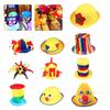 Amusement Park Clown Hat Carnival Men Circus Vintage Hat Party Flat Top Show Style Top Bonnet Men Cosplay Party Hat