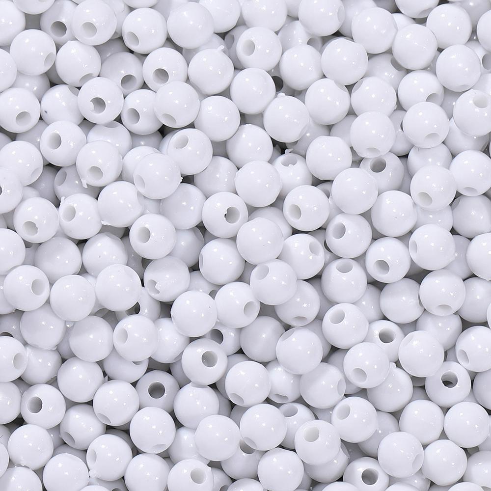 10g/lot 4mm Multicolor Acrylic Round Shape Loose Spacer Beads for Diy Handmade Necklace Earring Jewelry Making Accessories