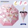 Kids Cartoon UV Protection Umbrella with Ice Cream Handle
