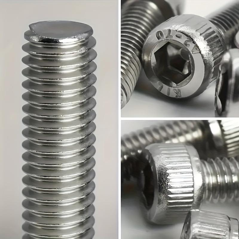 150pcs/box 304 Stainless Steel Hex Head M3 Screw And Nut SetSet Hexagon Socket Screws Bolts Nuts For Small DIY Repair Projects