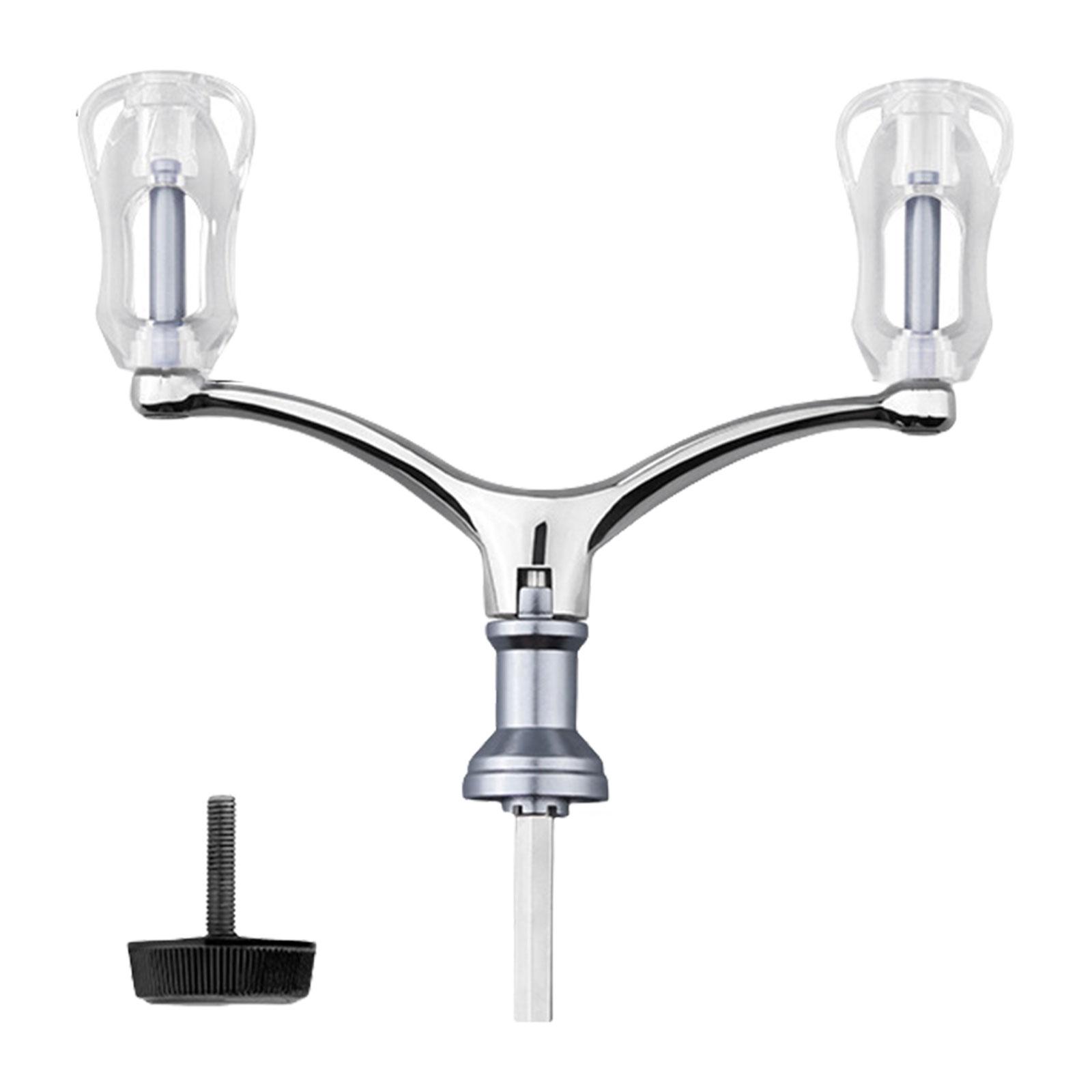 

Ручка котушки з алюмінієвого сплаву з подвійною ручкою, ручка для риболовної котушки, важіль риболовної котушки для підвищення точності риболовлі, ручка важеля риболовної котушки срібний