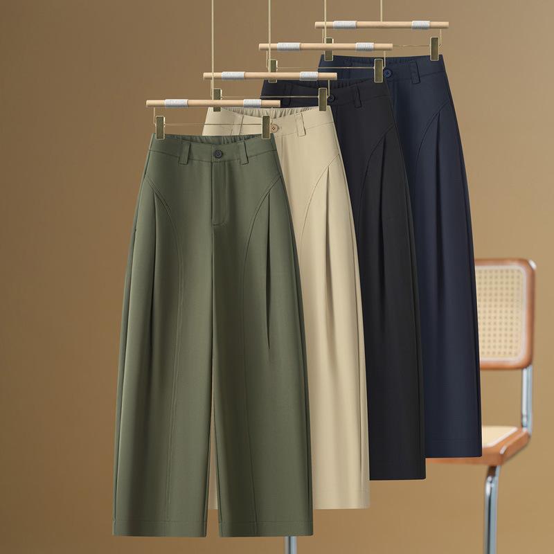 Loose and Comfortable Drape Scimitar Pants Women's 1116 Summer Thin Temperament High Waist Narrow Version Breathable Versatile Sickle Pants