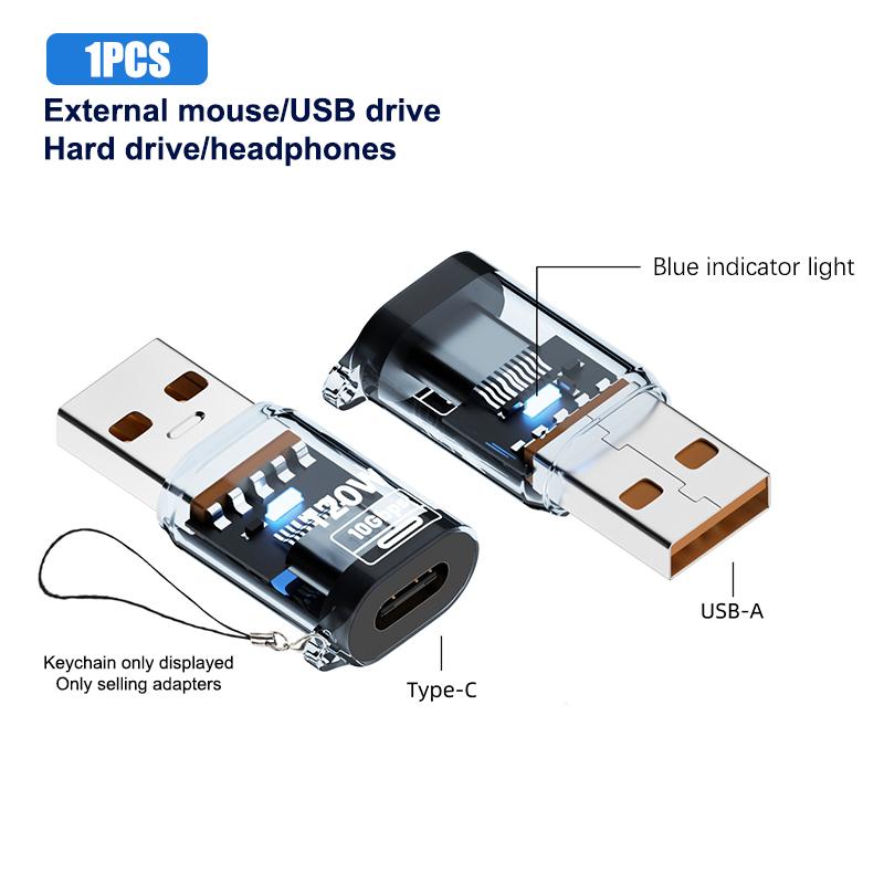 120W Usb To Type C Otg Adapter Usb A Male To Type C Female Cable Converter For Macbook Iphone Ipad Huawei Matepad Xiaomi Laptops