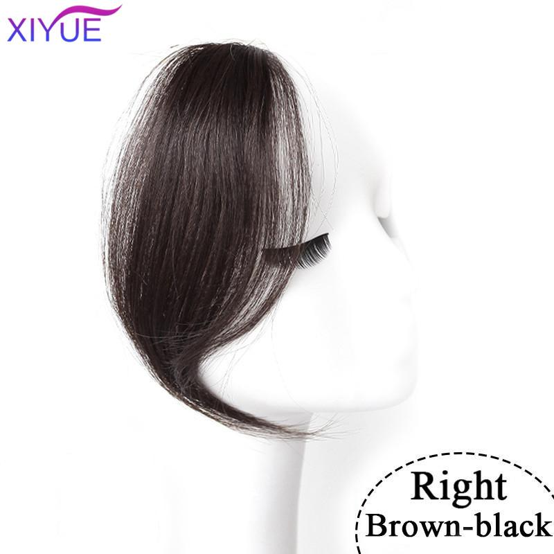 Natural Invisible False Middle-part Bangs Hair Extensions Clip In the Front Side Bangs Synthetic Fake Fringe Hairpiece