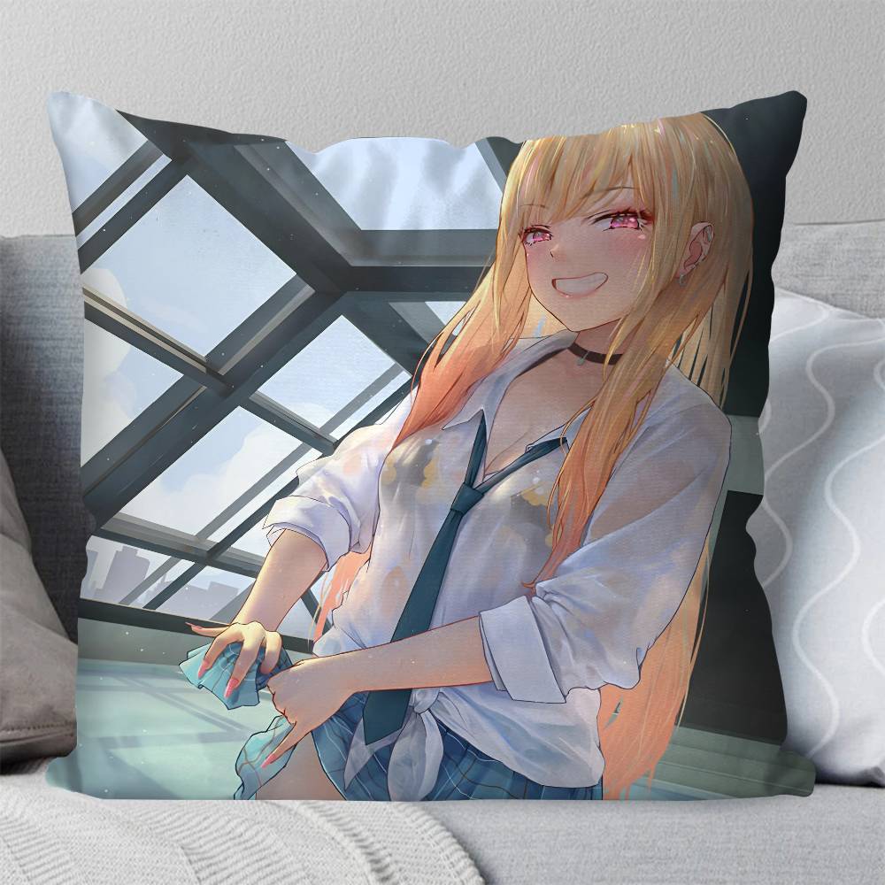 My Dress-Up Darling Anime Pillow Case Square Pillow Bedroom Sofa Leisure Comfort Cushion Car Living Room Home Decoration