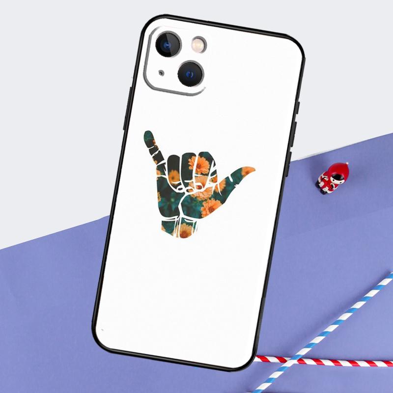 

Чехол для телефона Серфер Серфинг Hang Loose Shaka для iPhone 16 Pro 15 Pro 11 12 13 14 Pro Max Mini XR 16e 15 16 Plus Защитная крышка iPhone 16 Pro