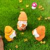 Set Of 3 Resin Leaf Miniatures Gnomes Ideal for Indoor and Outdoor Use Adds Unique Charm to Any Home or Garden Setting