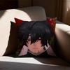 Yandere Simulator Pillow Case Antidustmite Pillowcase Invisible Zipper Silky Short Plush Sofa Cushion Cover