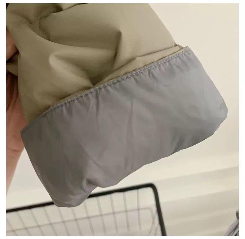 Winter Color Block Stand Collar Down Jacket - Korean Style Short & Thick Loose Fit Coat